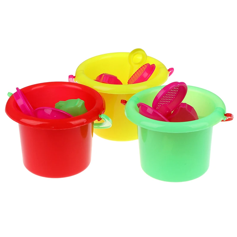 

4Pcs/lot Summer Beach Bucket Toys Play Sand Water Toys Tool Swimming Pool Bathing Beach Party Child's Play Kids Bath Toy