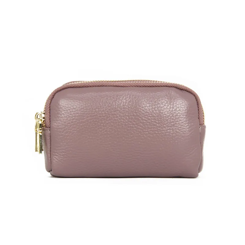 Light Purple Женский кожаный кошелек на молнии, женский короткий кошелек для монет, маленький кошелек для девушек, кошелек для денег, держатель для карт, мини-клатч - Цвет: Light Purple