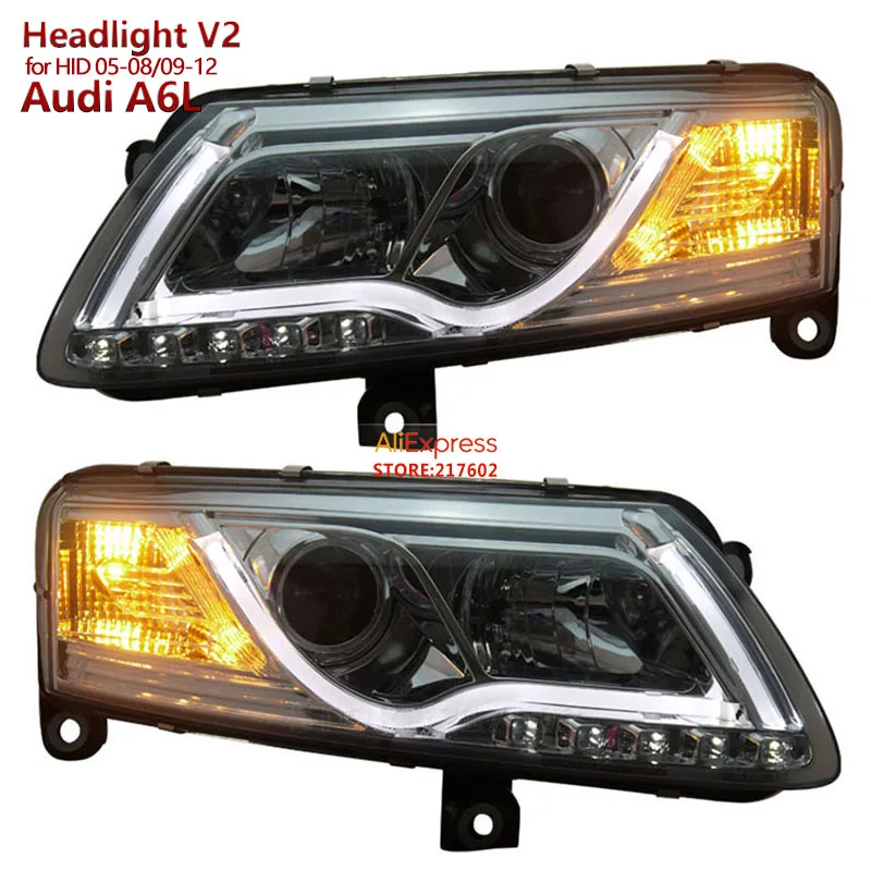 

for Audi A6 A6L Projector Headlights V2 style fit 2005-2008 2009-2012 Original HID/Xenon Models Ensure High Quality & Fitment
