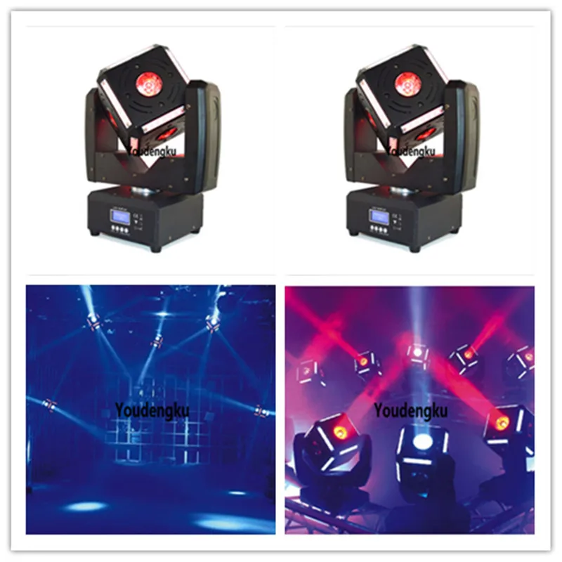 

4 units 4in1 led wash cube stage light 6x12w rgbw beam led dj quad moving head ball light