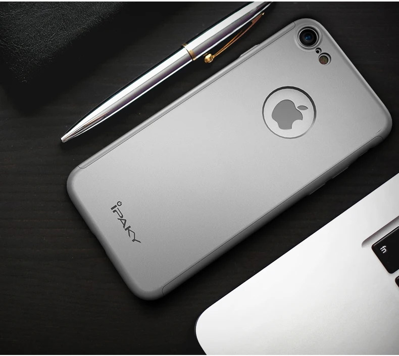 Чехол iPaky для iphone 7 Plus чехол 360 Полное покрытие для Apple iphone 8 Plus чехол+ стеклянная пленка PC Coque для iphone 7 8 8plus чехол s