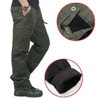 Зимние двухслойные мужские брюки-карго, мужские хлопковые Теплые Мешковатые брюки для мужчин, мужские армейские военные камуфляжные тактические брюки