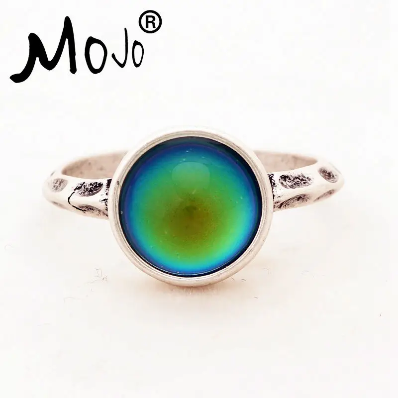 

2PCS Vintage Bohemia Retro Color Change Mood Ring Emotion Feeling Changeable Ring Temperature Control Ring for Women RG002-RS002