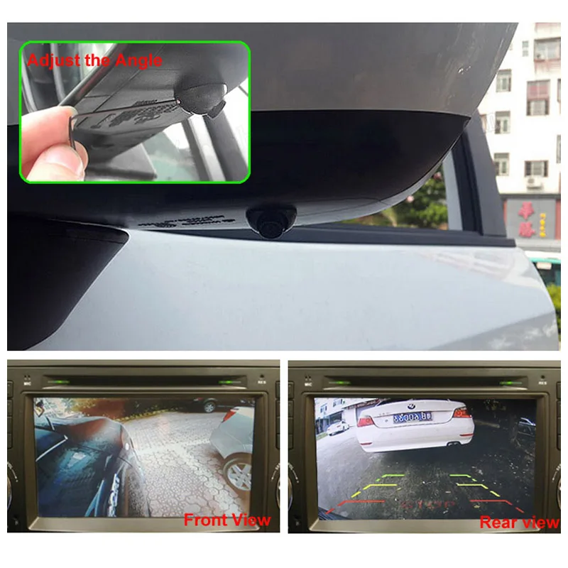 Камера заднего вида GreenYi CCD HD с ночным видением 360 градусов фронтальная камера