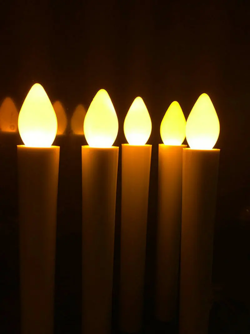 Светодиодные конусные свечи с дистанционным управлением Свадебный декор стола