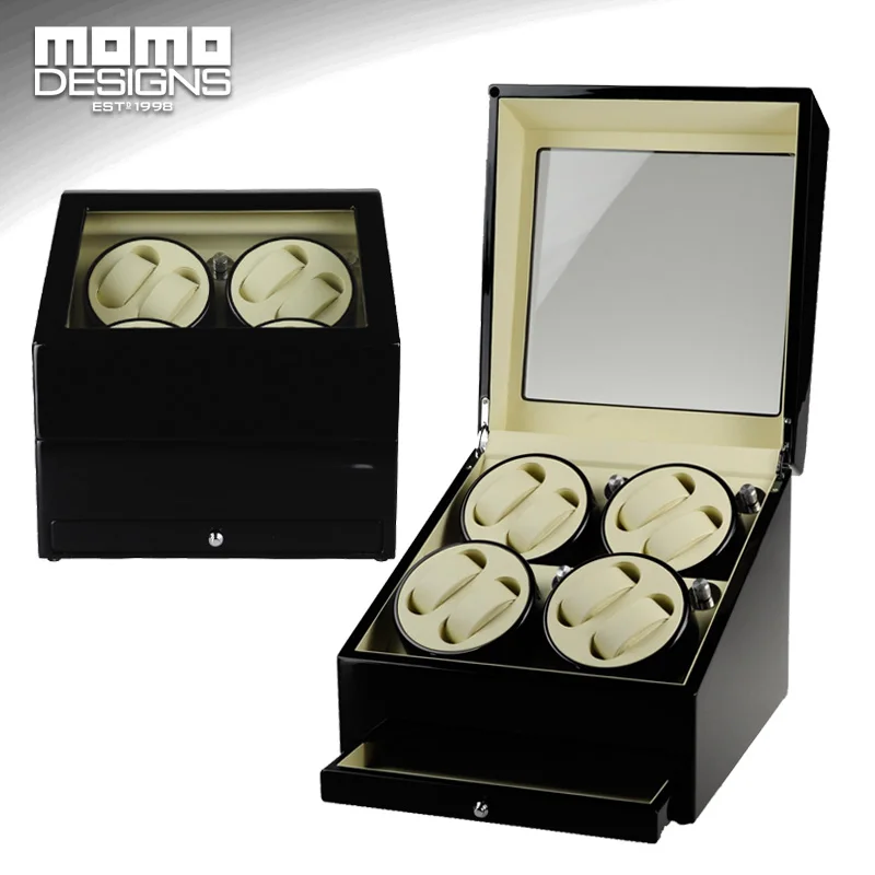 Winder для 8 автоматических часов деревянный ящик хранения с мотором MABUCHI | Наручные