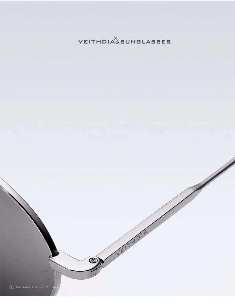Бренд VEITHDIA, круглые Модные мужские солнцезащитные очки, поляризационные, зеркальные линзы, Винтажные Солнцезащитные очки, мужские очки для женщин, gafas oculos 3617