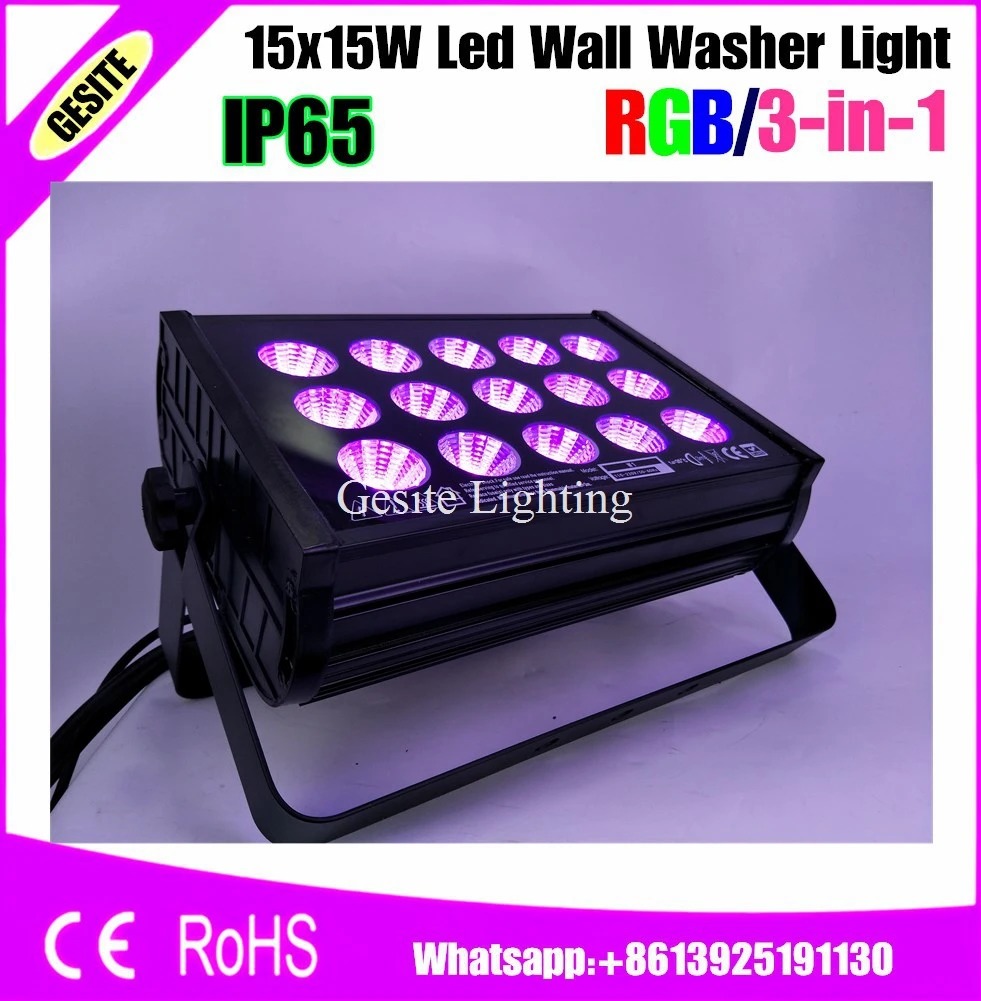 4 шт./лот 15*115 Вт Светодиодный настенный RGB DMX512 городской цветной свет для