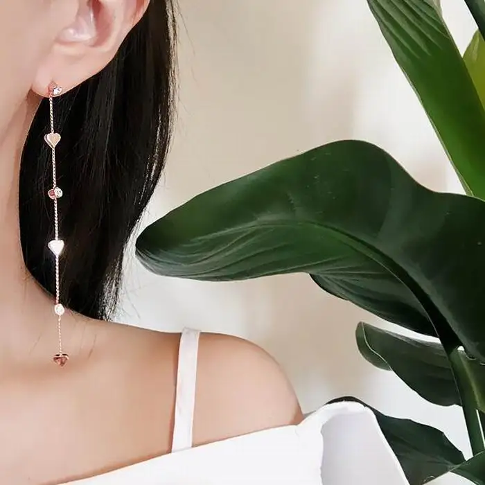 MENGJIQIAO новинка 2018 простое элегантное металлическое сердце любовь длинные женские