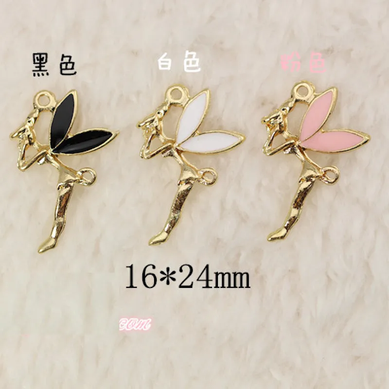 

50pcs/lot cute elf ornaments pendant Enamel Charm Alloy accessories of necklace bracelet apparel Decoration DIY Jewelry making