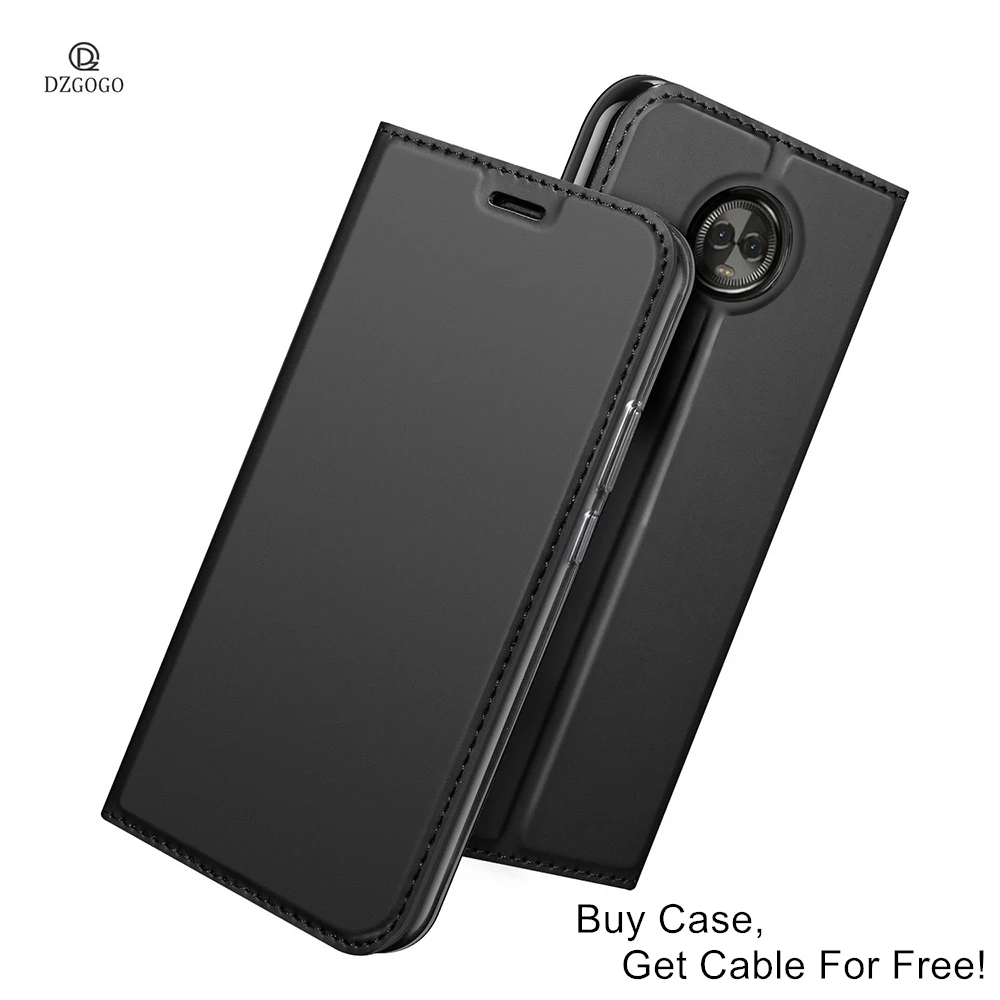 Чехол книжка из искусственной кожи серии DZGOGO ISKIN для Motorola G6 Moto Plus чехол подставка