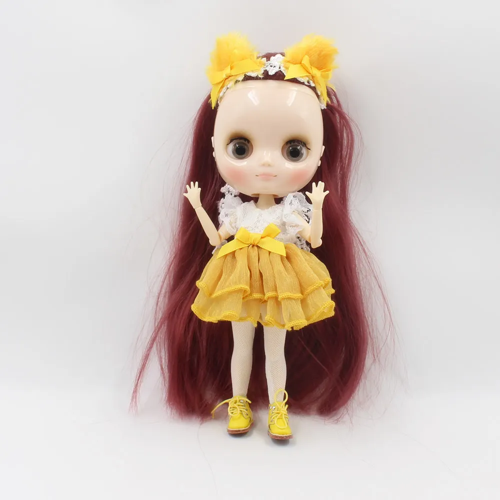 Срединная Блит Одежда для куклы цвет Cat косплей равномерное он подходит 20 см Blythe