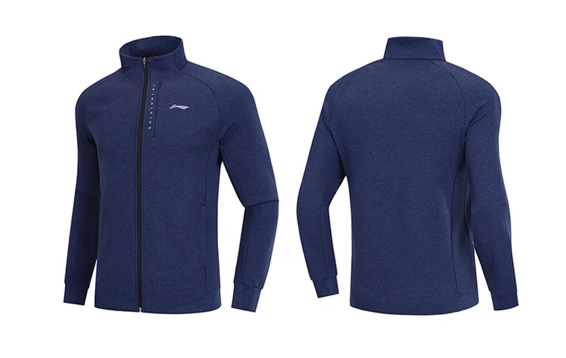 Li-Ning, мужская тренировочная серия, толстовка на молнии, удобная, 70% хлопок, 30% полиэстер, свитер с капюшоном, подкладка, спортивное пальто, AWDP147 MWW1587