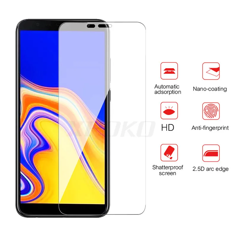 3 шт полное покрытие закаленное стекло для Samsung Galaxy A9 A7 A8 A6 Plus 2018 Защита экрана J4 J6