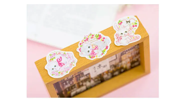 32 шт. Kawaii наклейки для кошек милые бронзовые канцелярские наклейки Новинка клейкие наклейки для девочек Скрапбукинг дневник Альбомы для фото