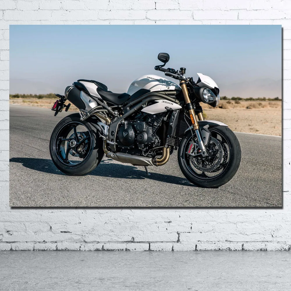 Декоративные картины Triumph Скорость мотоцикл Картина Настенная живопись холст