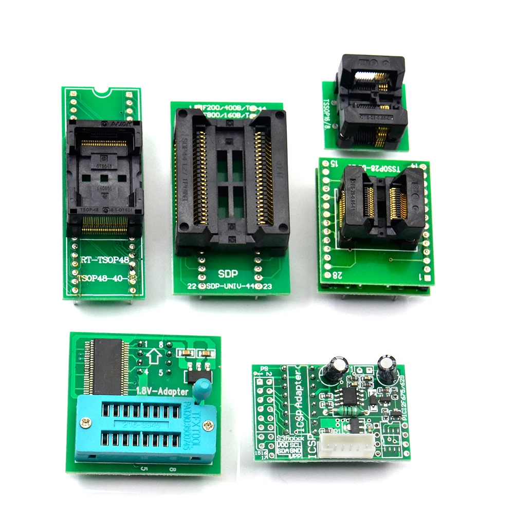 Новейшее программное обеспечение RT809H+ 35 оригинальные адаптеры с CABELS emmc-nand FLASH чрезвычайно быстрый Универсальный программатор