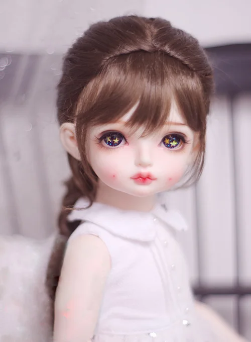 Куклы BJD золотистые темно-коричневые длинные вьющиеся волосы парики для 1/3 1/4 1/6 1/8
