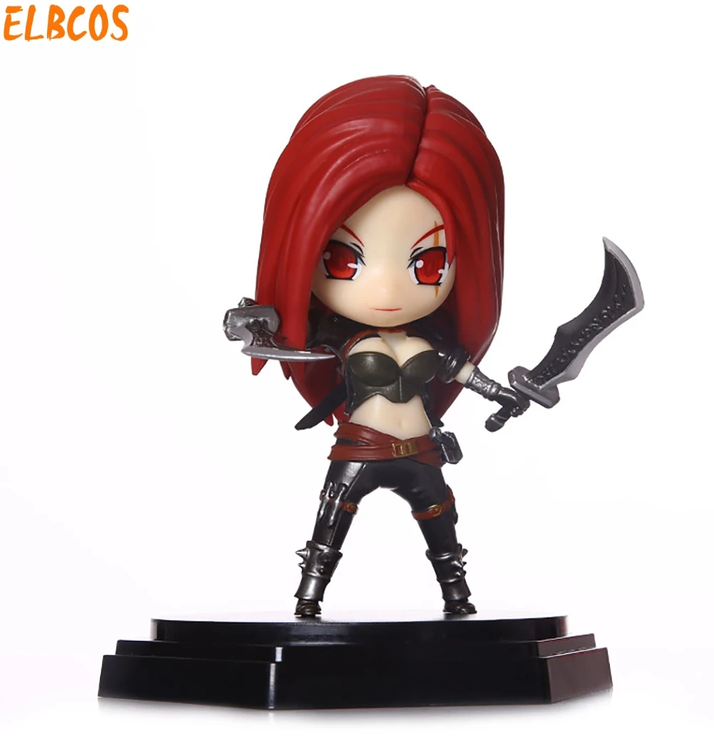 Lee Ahri Braum Blitzcrank Vi Yasuo Jinx Катарина Kha'zix Lux Nami Ashe синдра Орианна Fiora Riven фигурки среднего размера игрушки - Цвет: 10 Katarina