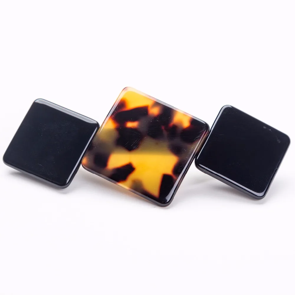 

Tortoise Shell Square Shaped Barrettes Hair Clip Headwear Hair Accessories for Women