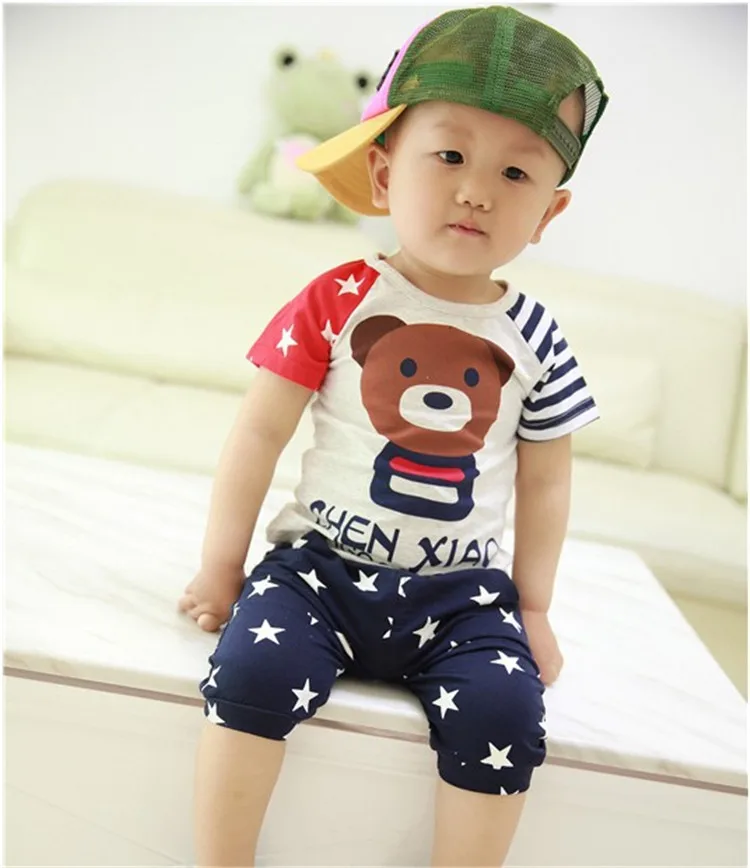 Комплект летней одежды для девочек и мальчиков 100% хлопок на возраст 7-24 месяца