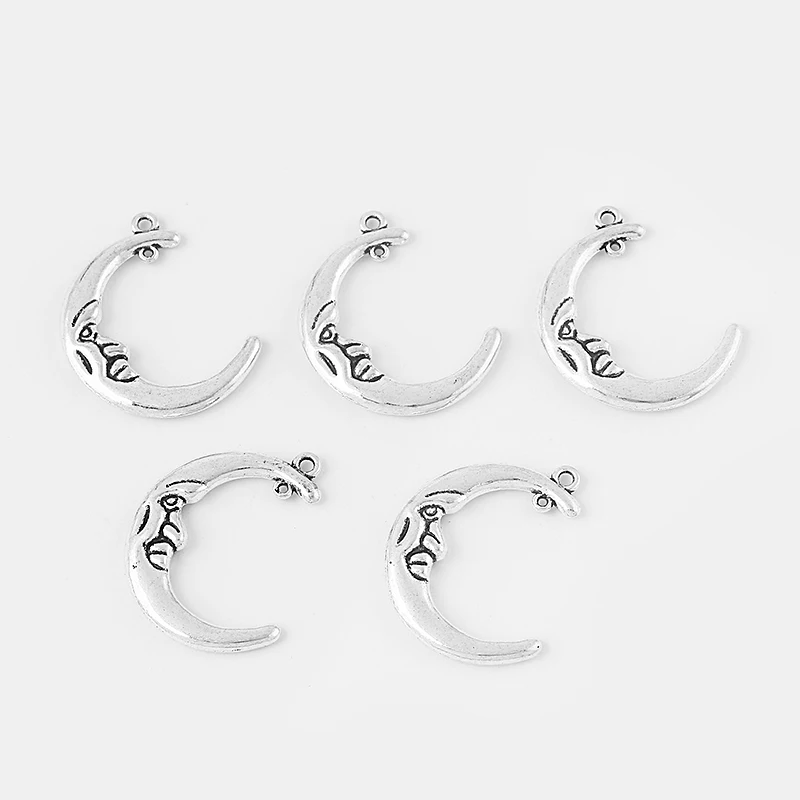 

6pcs Cute Crescent Moon Arc Charm Pendant Connector Jewelry Findings 41*30mm