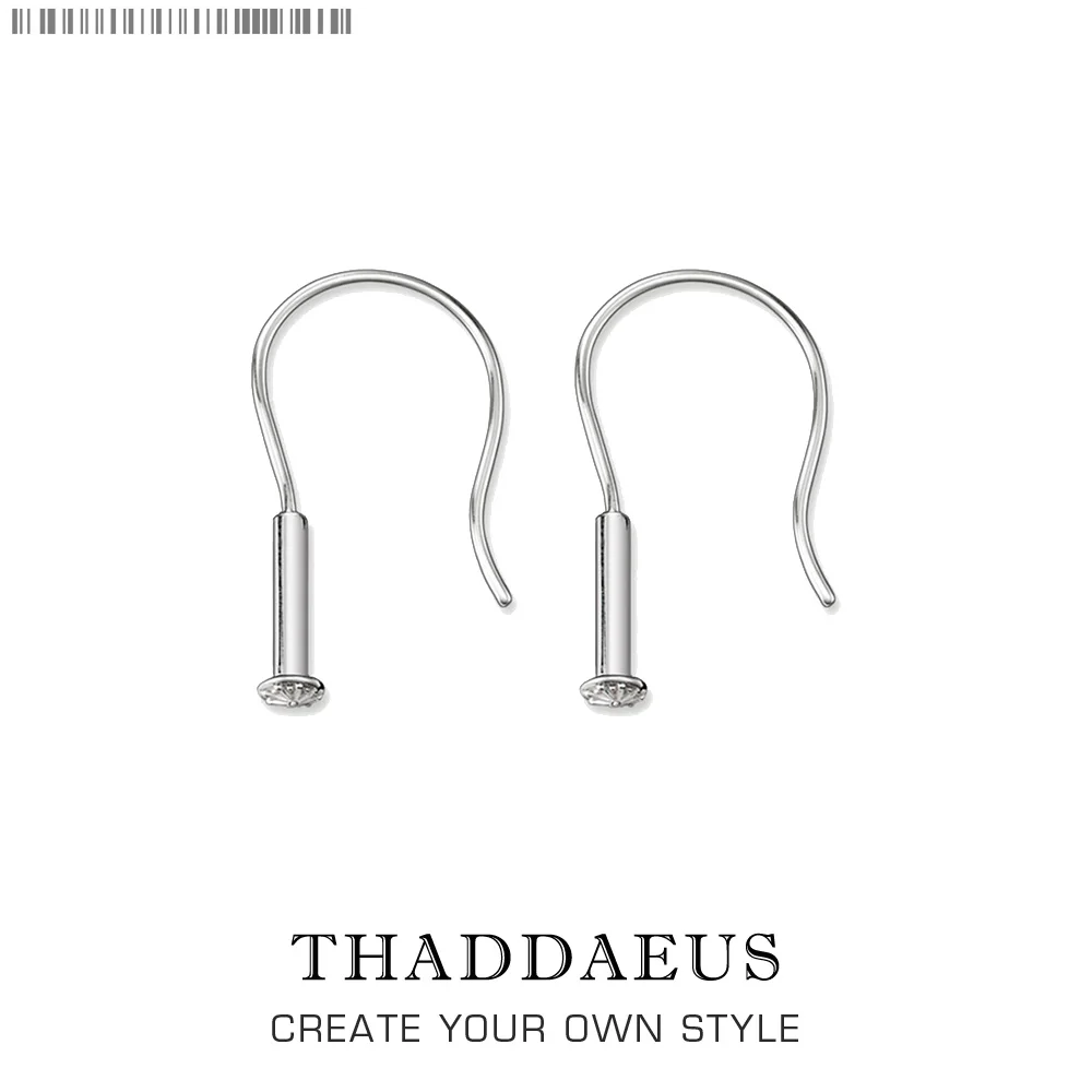 Навесных обруч Серебряные серьги из серебра Европа Стиль Карма Diy украшения для