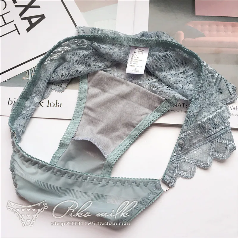 Женские прозрачные кружевные трусы SP & CITY хлопковые бесшовные с отверстиями для