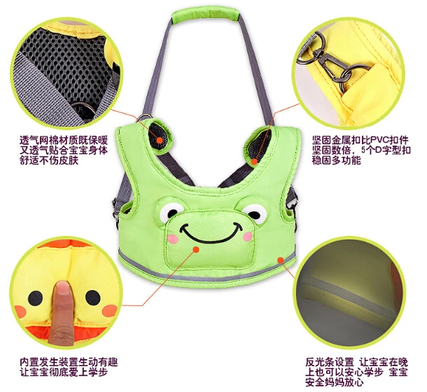 Cute Cartoon Pattern Toddler Baby Walking Harness Safety Assistant Leash Backpack Adjustable Infant Belt | Мать и ребенок