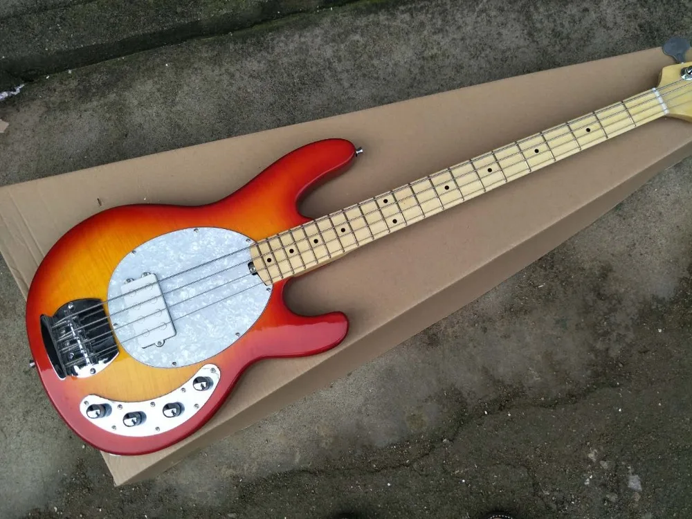 

Factory Custom Sunburst 5-String Electric Bass Guitar with Maple Fingerboard,Chrome Hardwares,Pearl Pickguard,Offer Customized