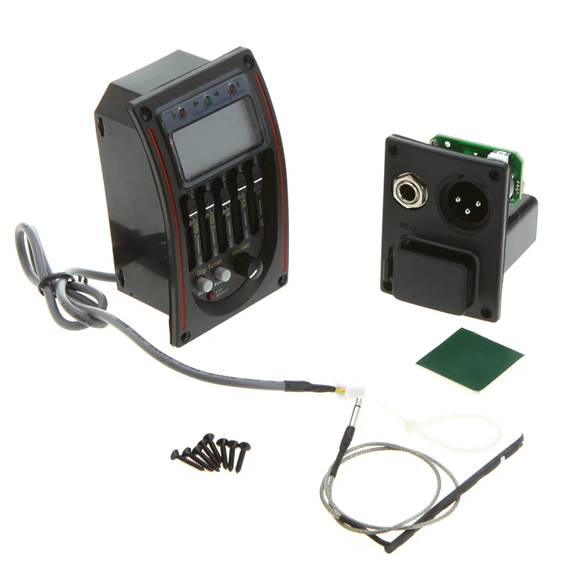 Акустический 5-полосный эквалайзер для гитары усилитель звукоснимателя ЖК-экран