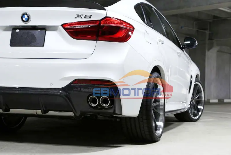 Задний диффузор из настоящего углеродного волокна для BMW F16 X6 M Sport 2014UP B417|diffuser|diffuser