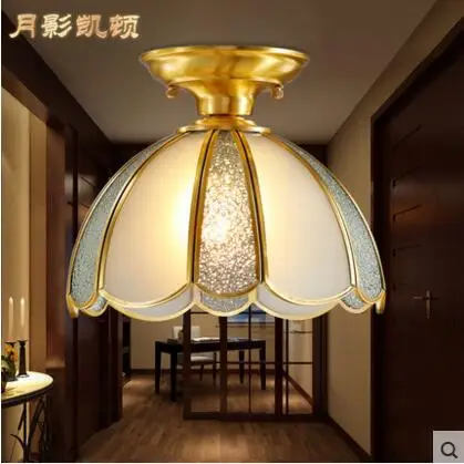 Американский Скандинавский медный светодиодный потолочный светильник для