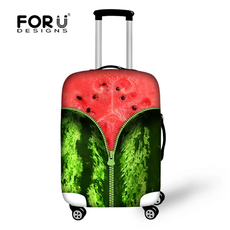 FORUDESIGNS/эластичная сумка аксессуары 3D фруктовые принты Think спандекс багаж защитный чехол для 18-30 дюймов костюм чехол Крышка