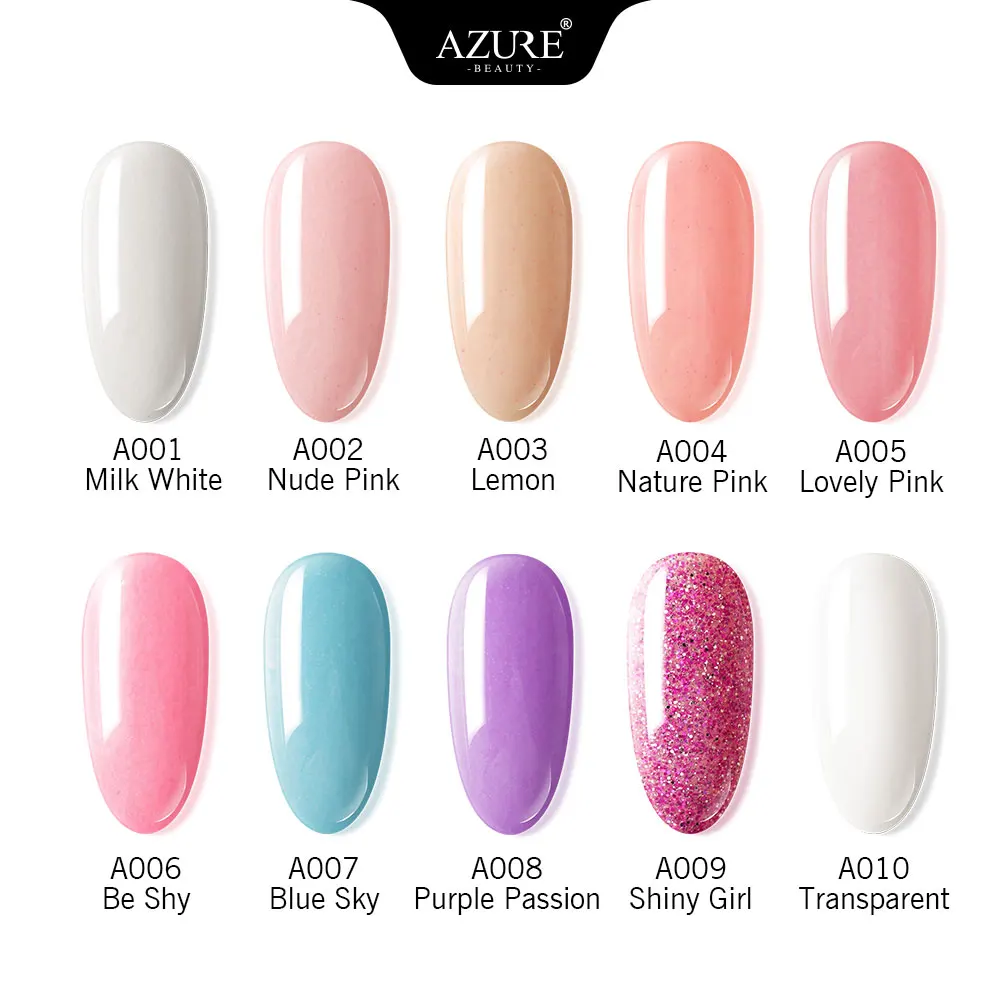 Azure Beauty новинка 7 шт./лот пудра для ногтей долговечная чем УФ гель блестящее