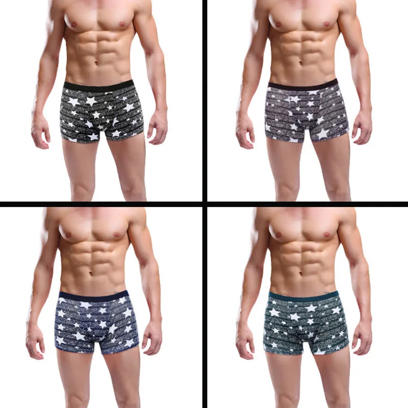 4 шт./комплект мужские трусы боксеры с принтом|brand underpants|underpants brandboxer underwear men |