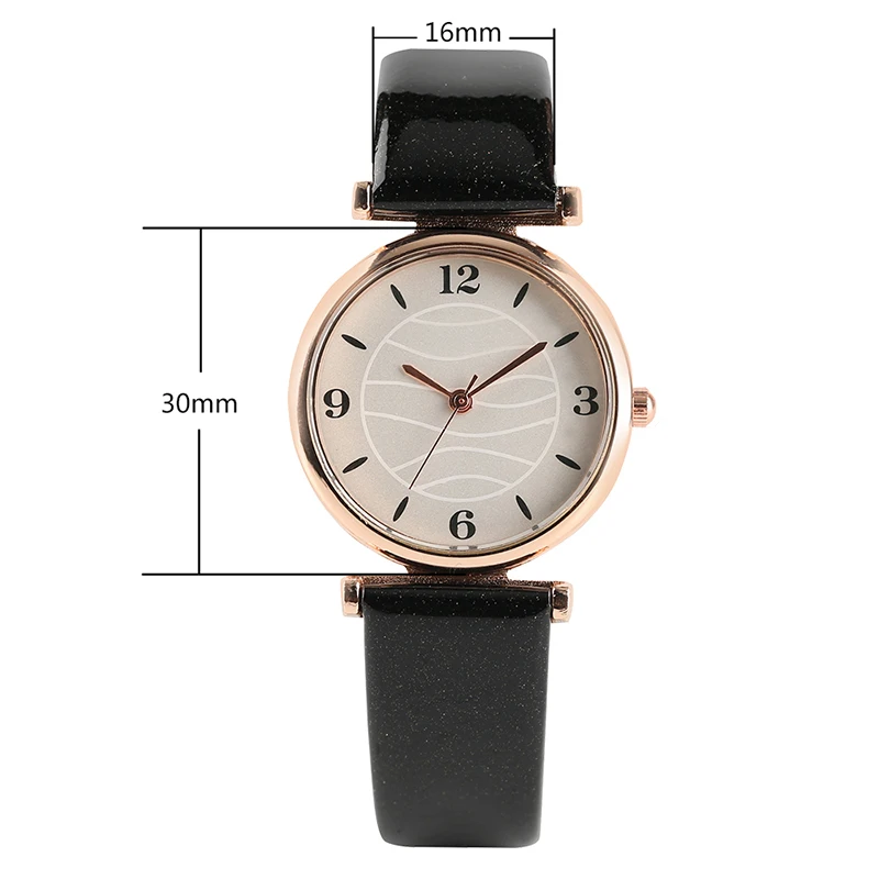

Elegant Small Dial Black/White Leather Band Ladies Wrist Watch Quartz Simple Women's Bracelet Watches Girl Clock Birthday Gift