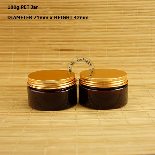 Promotion 100g Empty Plastic Cream Jar Amber Cosmetic Containers Facial Mask Bottles Refillable Packaging Travel Portable | Красота и