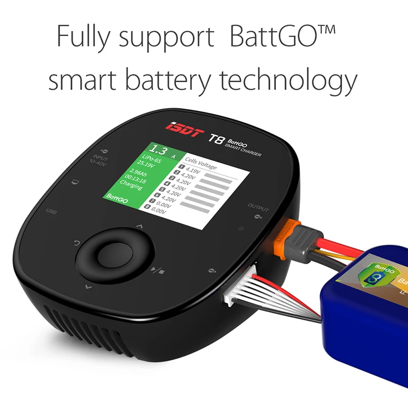 ISDT T8 Battgo Lipo зарядное устройство/Dis устройство Dis 30A 1000 Вт DC 2 8S ЖК дисплей цифровое