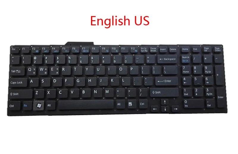 Клавиатура для ноутбука RU TW CA GK BG IT JP SONY VPCF VPCF1 VPCF11 VPCF12 VPCF13 на английском русском