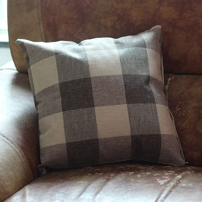 Plaid Decorate Pillow Cushion Cover Linen ecorative Pillows Home Decor Almofadas Decorativas Capa De Almofada Para Sofa | Дом и сад