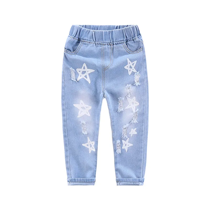 

Girl jeans spring 2019 new Korean version of baby casual joker leggings for children spring pants