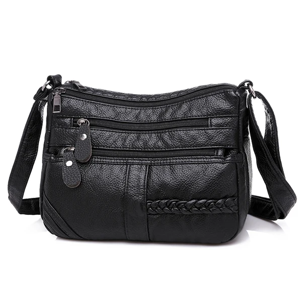 crossbody bag 6 Annmouler модная женская сумка из мягкой искусственной кожи, сумка через плечо, многослойная Сумка через плечо, качественная маленькая сумка, брендовая красная сумочка, кошелек - Цвет: crossbody bag 6