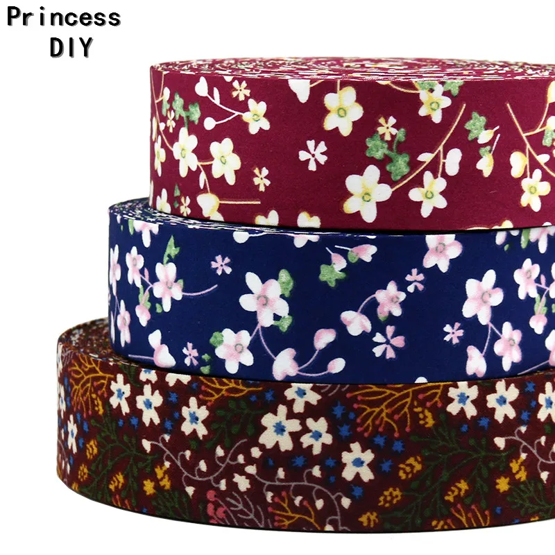 5 м/лот 10 25 40 мм хлопчатобумажная ткань с принтом в виде вишни лента цветочным