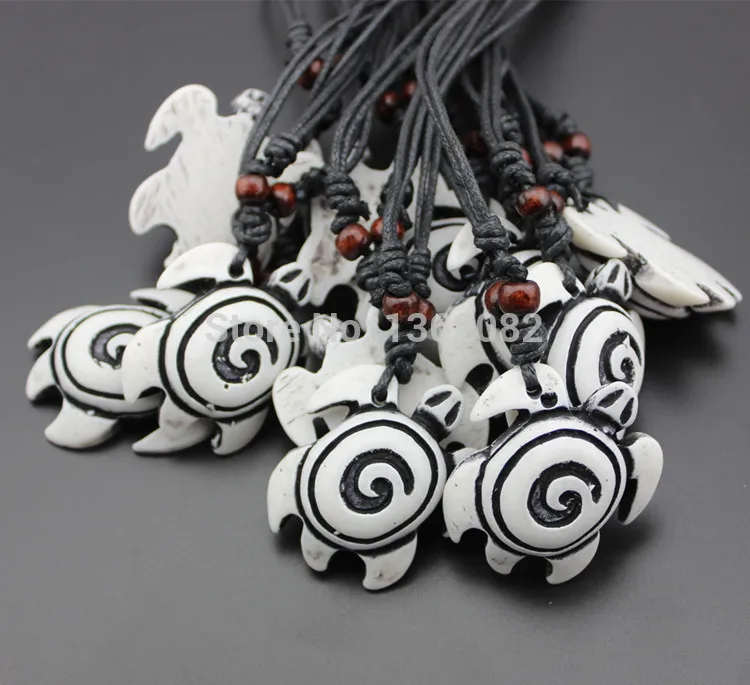 Оптовая продажа 12 шт. имитация костей резная Гавайская рыба крючок серфер