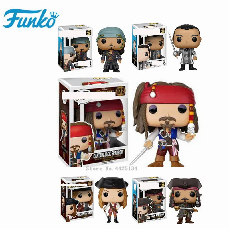 FUNKO POP Пираты Карибского моря Джек Спарроу капитан Салазар Elizabeth фигурка