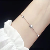 fashion silver plated female bracelets jewelry popular star box design bracelets for girl women engagement party gift