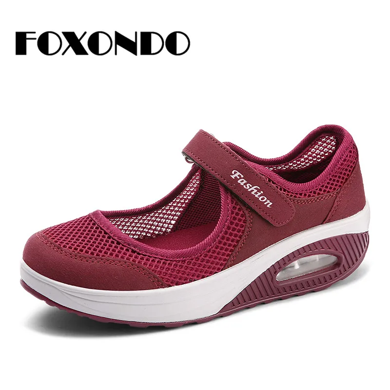 FOXONDO/2019 г. летние модные женские туфли на плоской платформе женская Повседневная