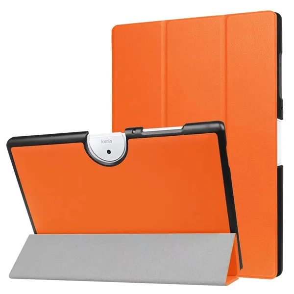 Ультратонкий чехол Funda для acer Iconia One 1" B3-A40 B3 A40 10,1 дюймов, защитный чехол для планшета+ пленка+ ручка - Цвет: Orange