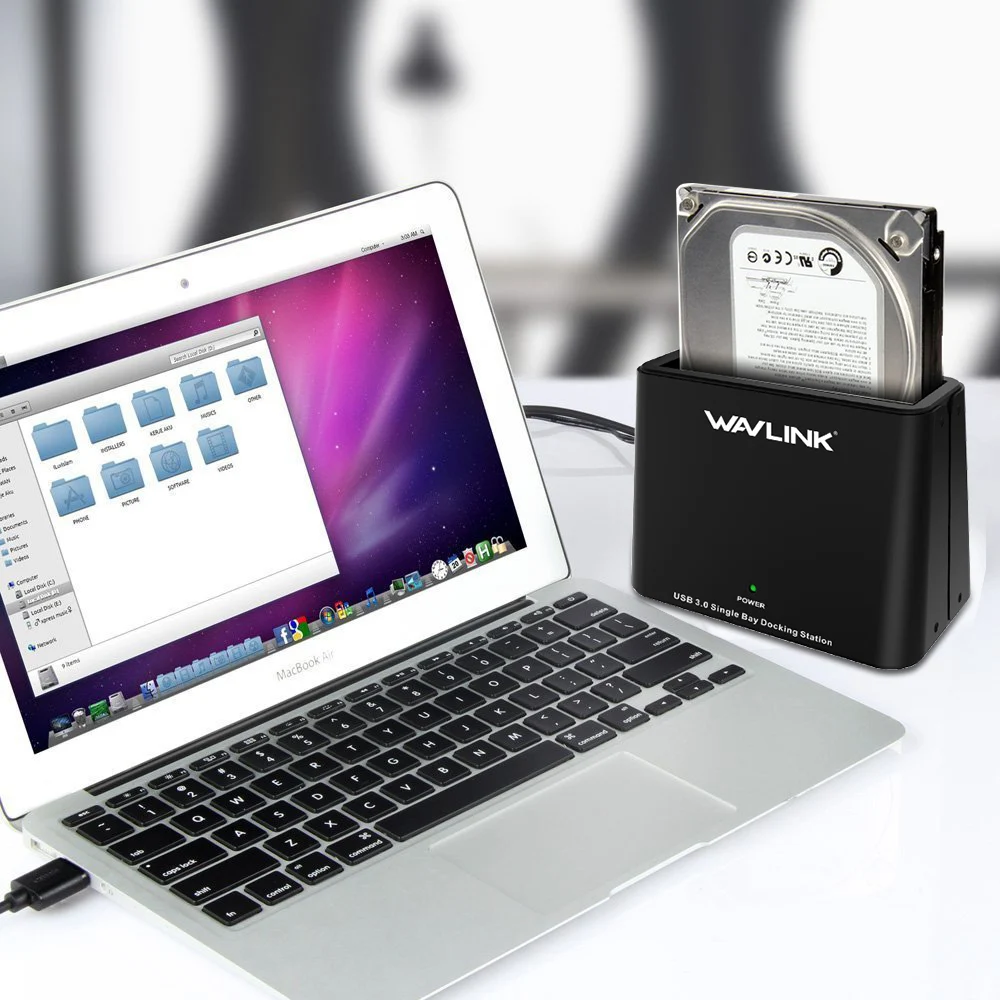 Wavlink 2,5/3,5 hdd корпус USB3.0 на SATA внешний жесткий диск с одним отсеком док-станция для 2,5/3,5 дюймов SSD для UASP и 6 ТБ